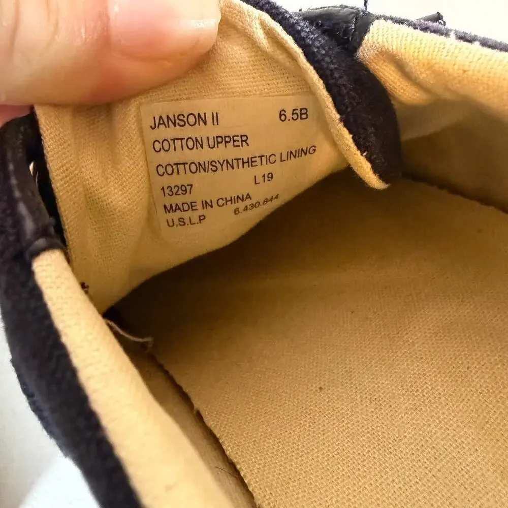 Lauren Ralph Lauren Janson II Canvas Sneakers Womens 6.5B Gold Logo Detail